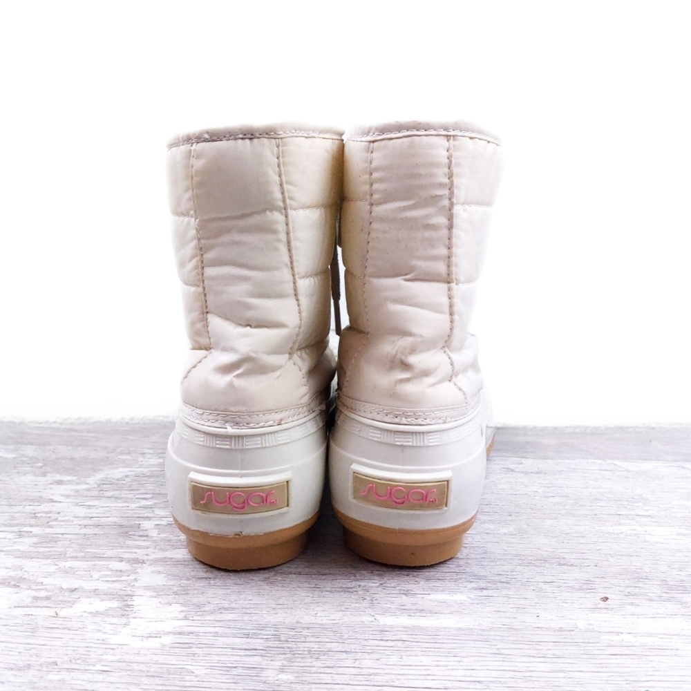 Winter White Womens Sherling Lined Duck Boots Size 10M EUC! By Sugar - Picture 8 of 9
